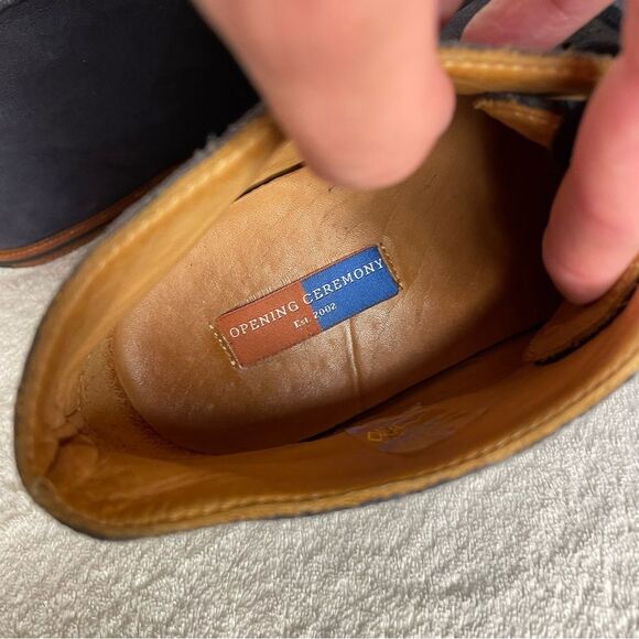 Opening Ceremony Boots M1 Desert Chukka Leather Ankle Lace Blue Size 8.5/42 - Picture 10 of 14